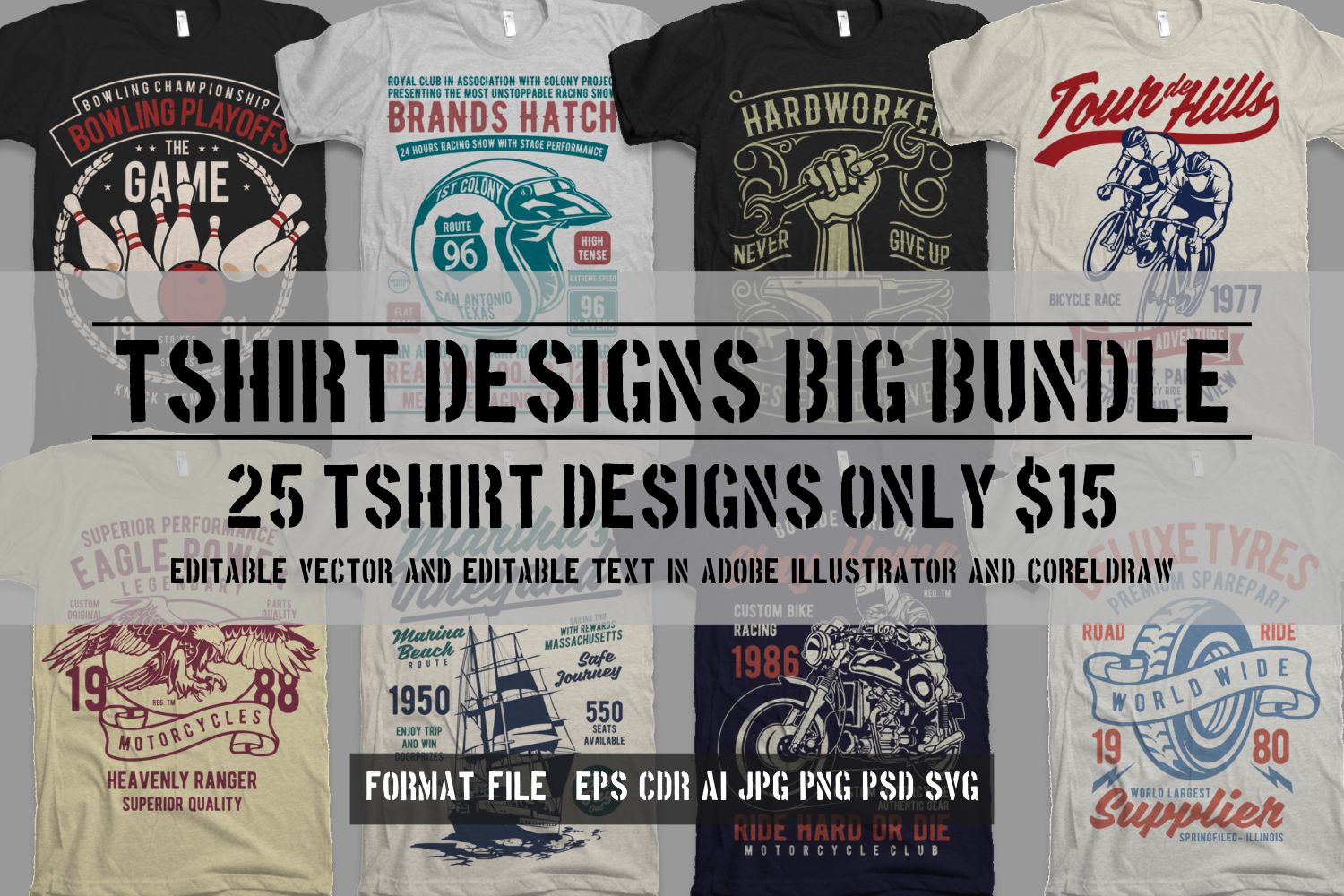 25 Premium Tshirt Designs Big Bundle 5