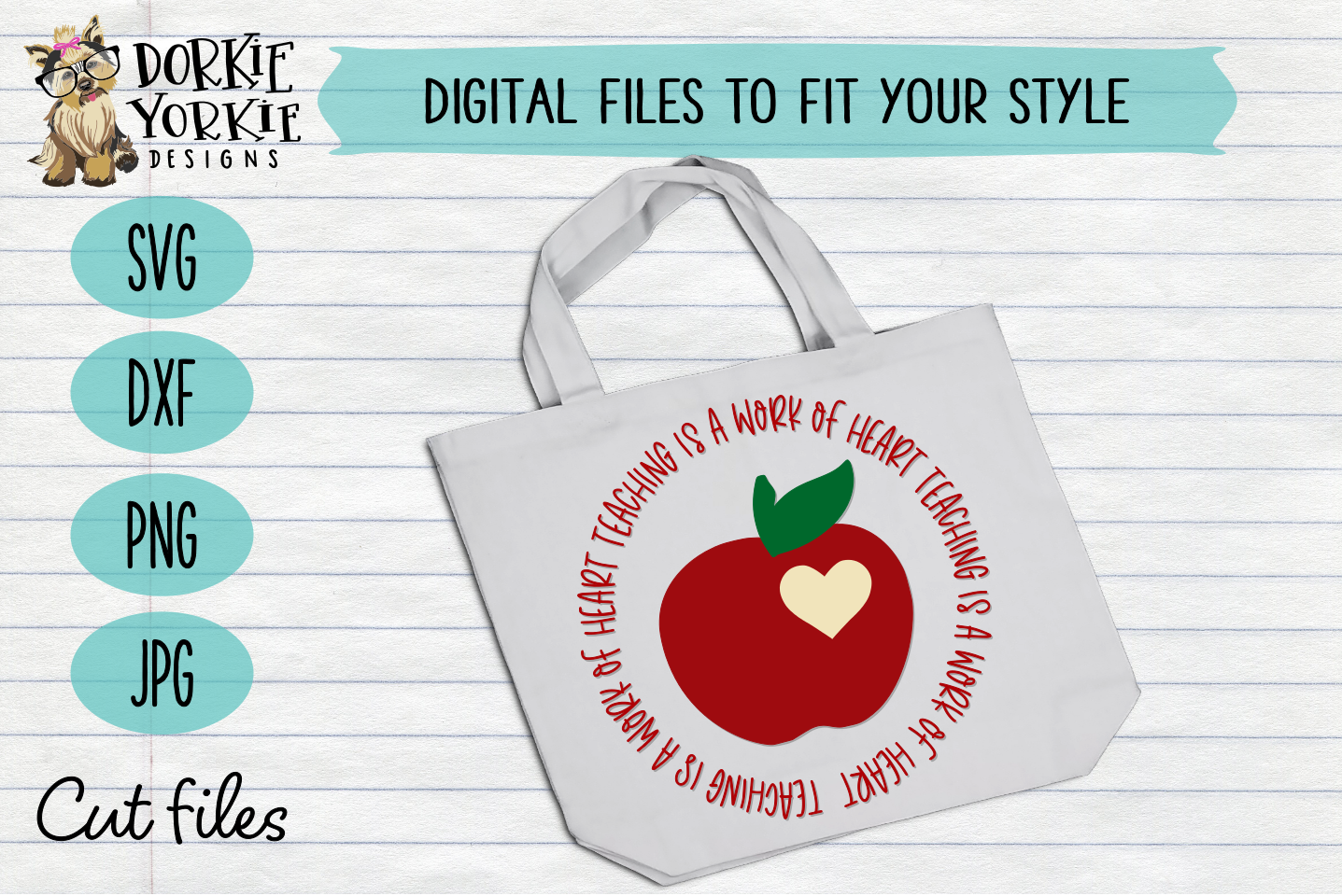 Download Teaching is a work of heart - appreciation - apple - SVG ...