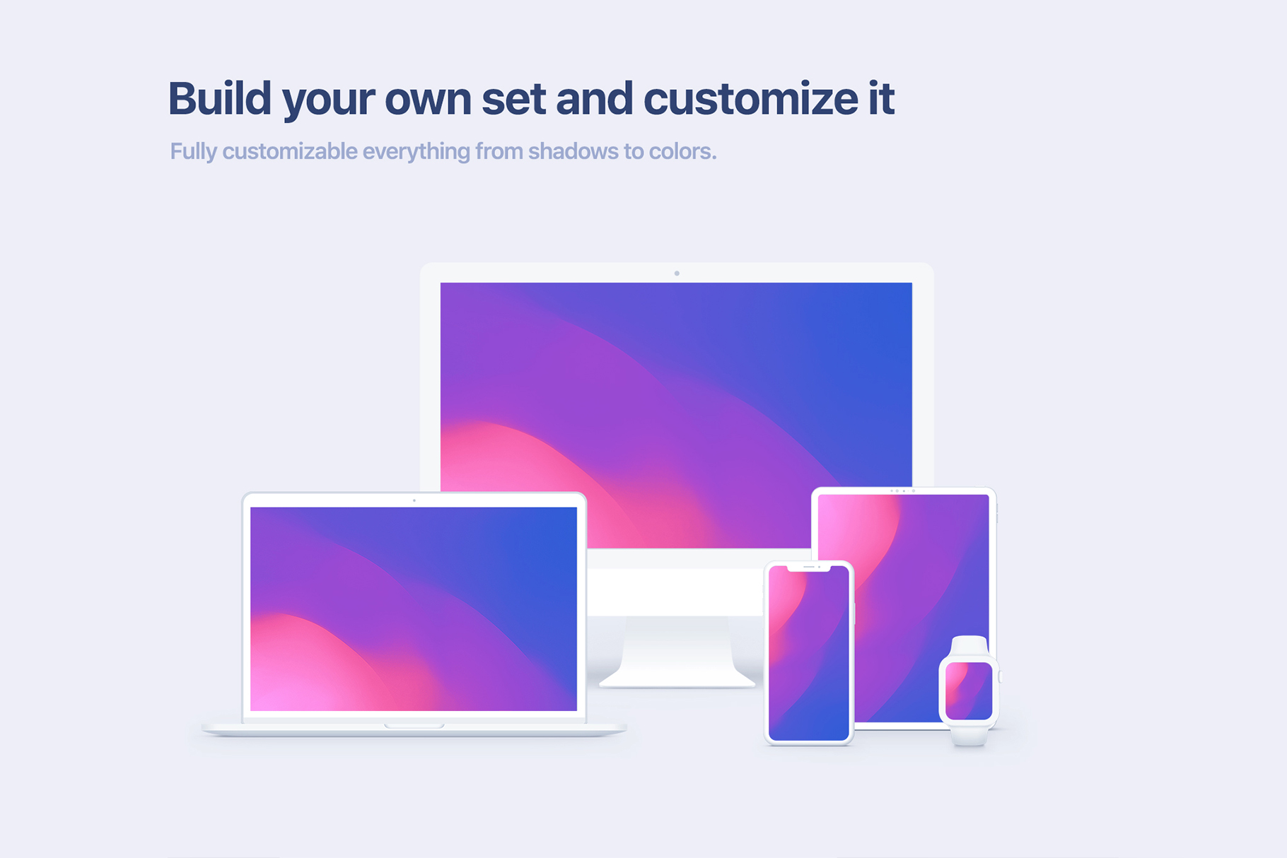 20 Minimalist &amp; Flat Devices Mockups PSD (175399) Mock