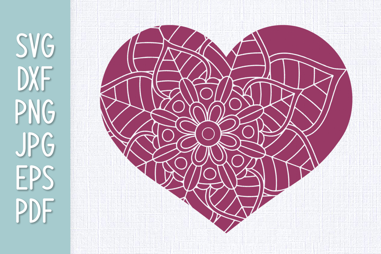 Download 3D Heart Mandala Svg - SVG Layered