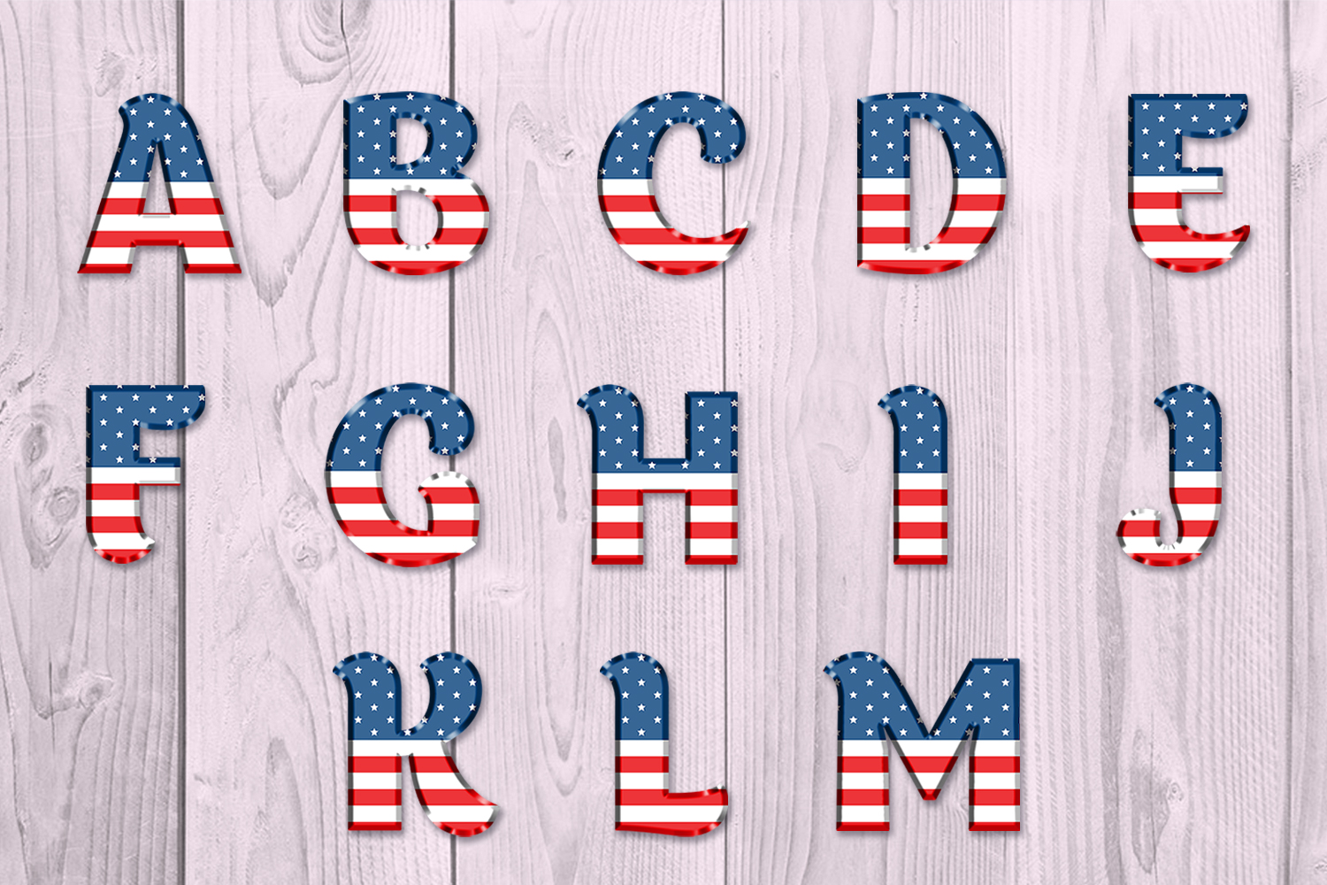  Printable Patriotic Alphabet Letters Free 