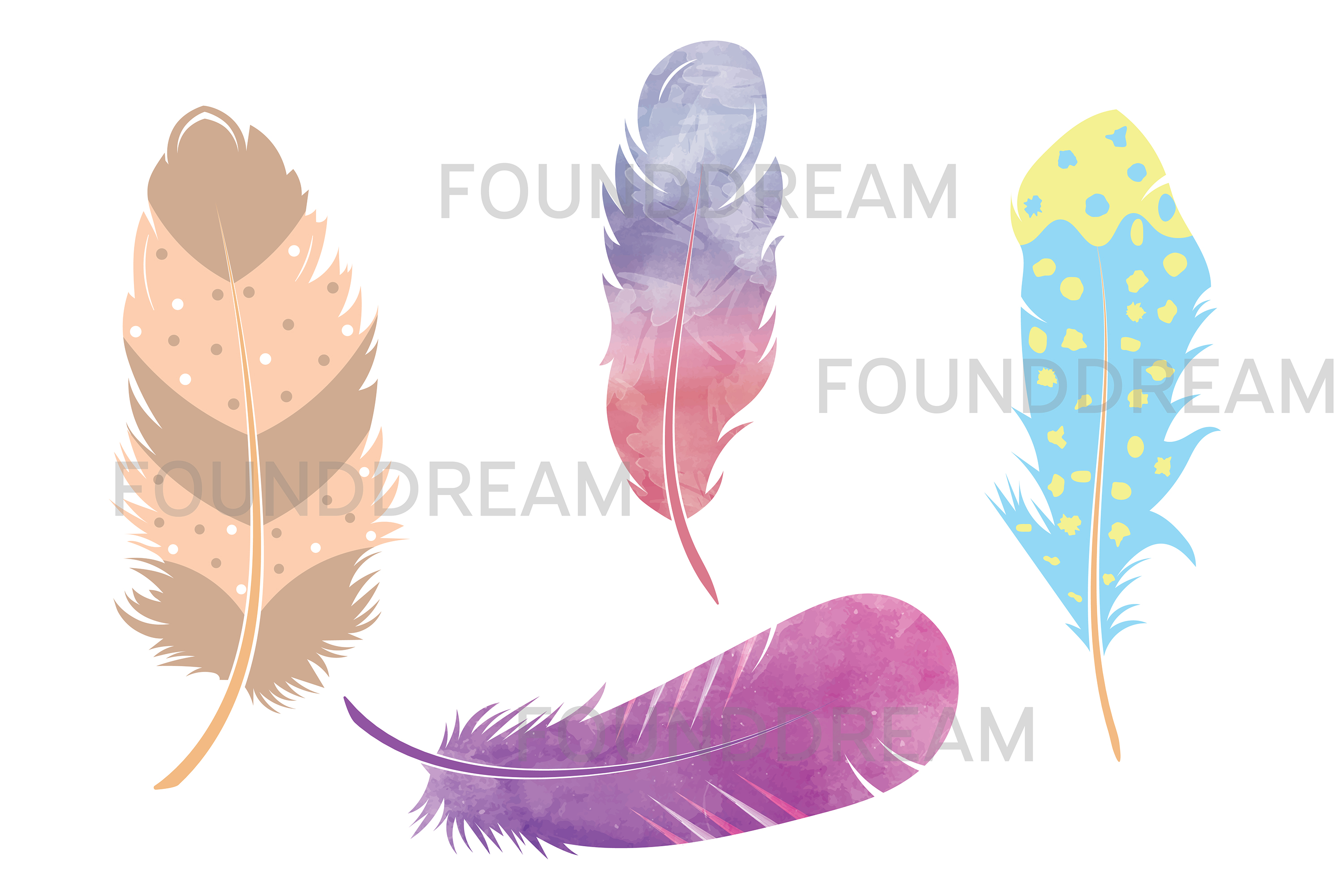 Download Watercolor Feathers | svg files