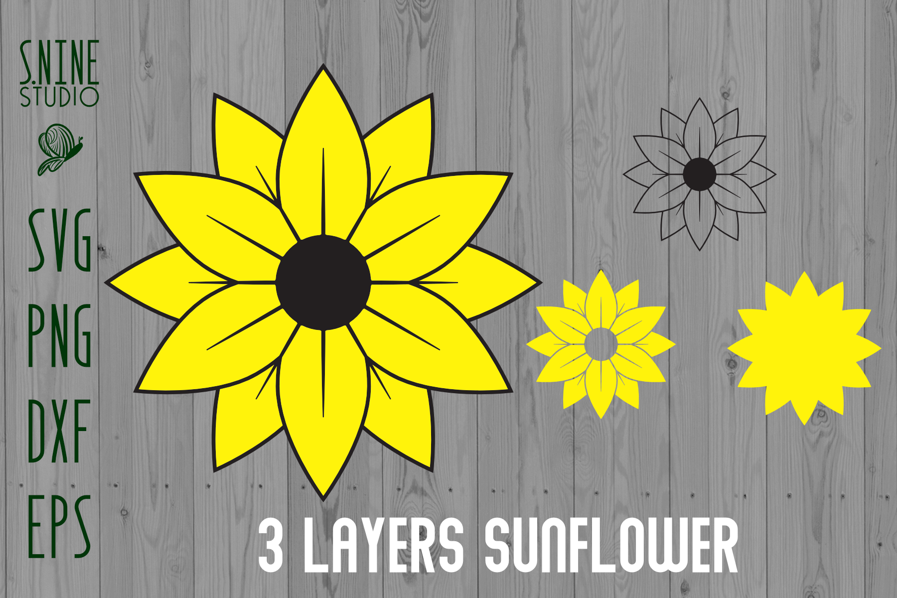 Free Free 199 Sunflower Layered Svg Free SVG PNG EPS DXF File
