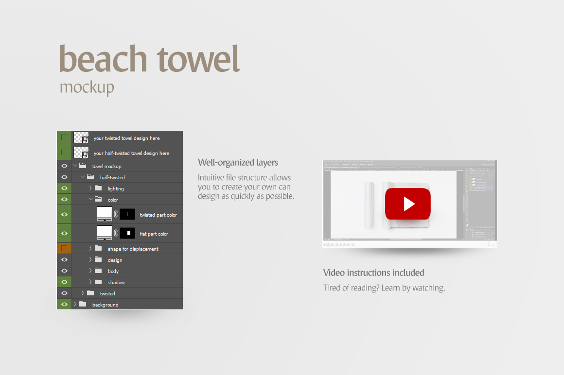 Download Beach Towel Mockup