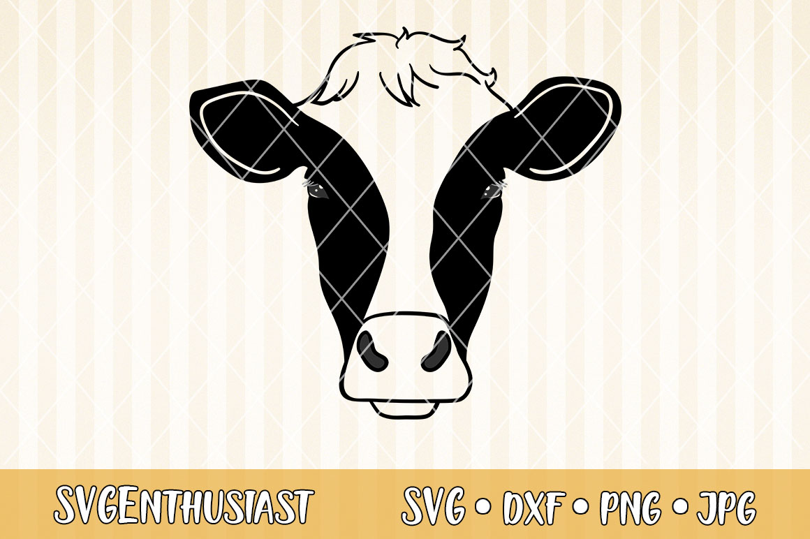 Cute hand drawn cow SVG cut file