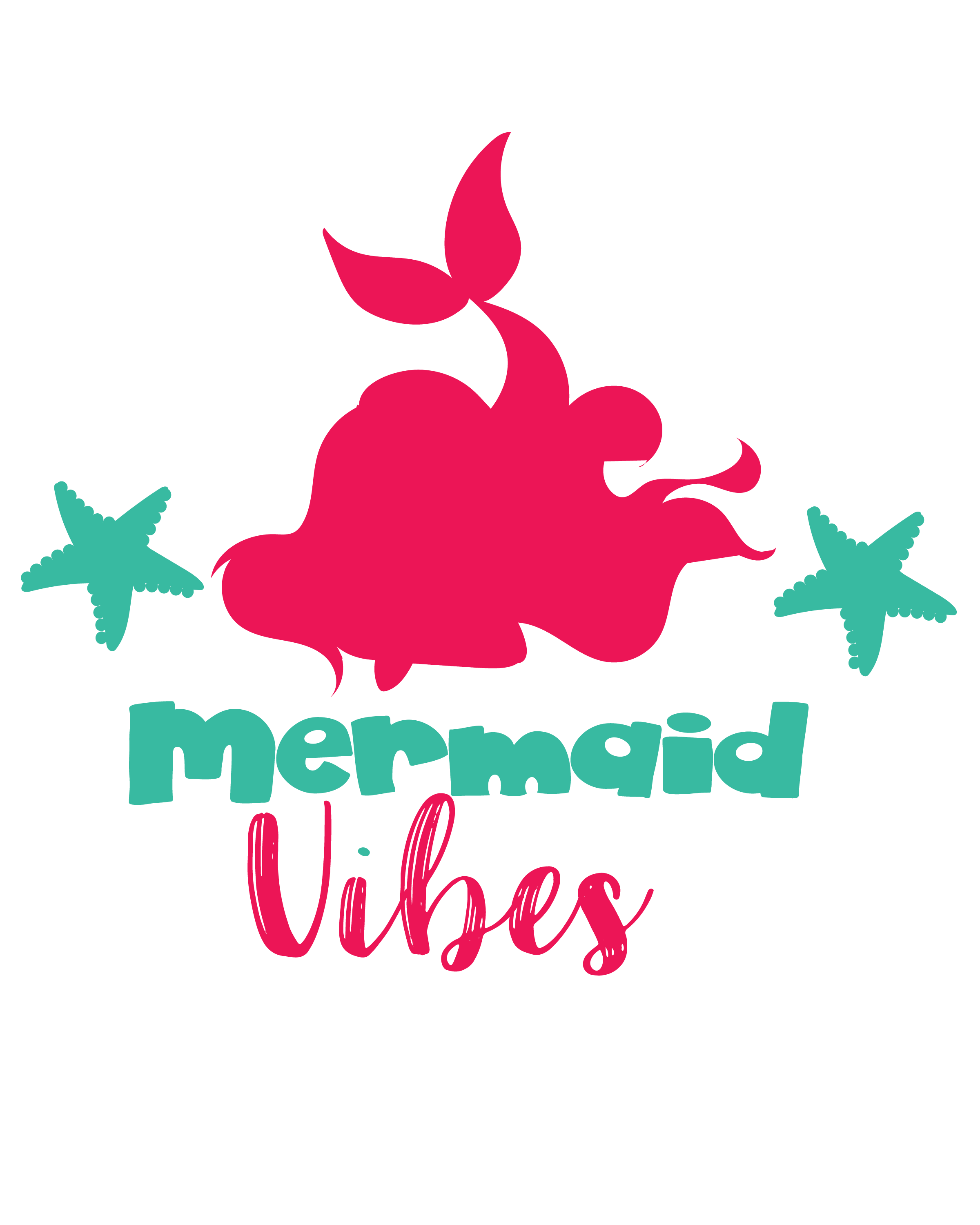 mermaid-vibes cutting files svg, dxf, pdf, eps included ...