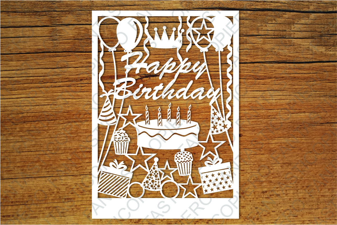 Download Happy Birthday card SVG files for Silhouette and Cricut ...