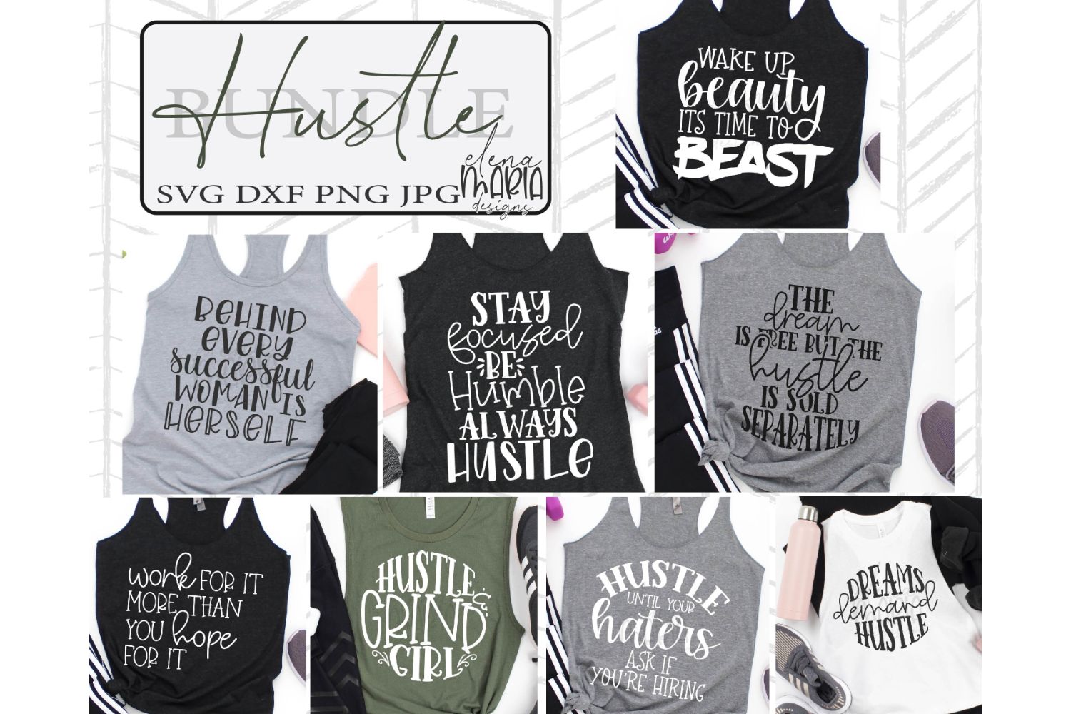 Download Hustle SVG Bundle, 10 SVG Designs