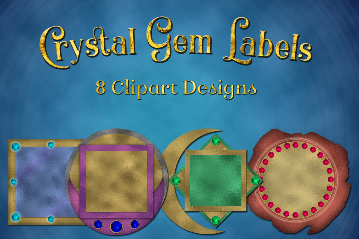 Download Crystal Gem Labels Clipart Designs (33027) | Elements ...