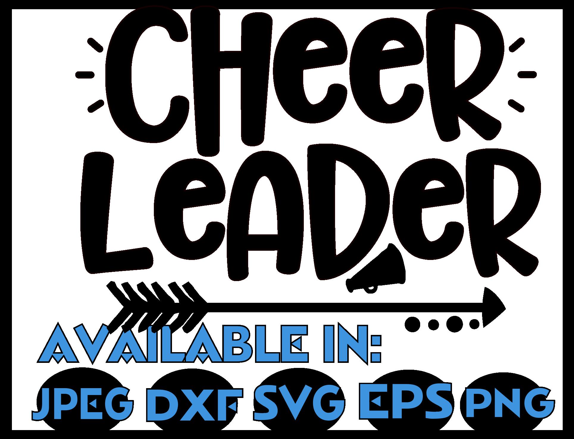 Download Cheer svg SVG DXF JPEG Silhouette Cameo Cricut Cheerleader ...