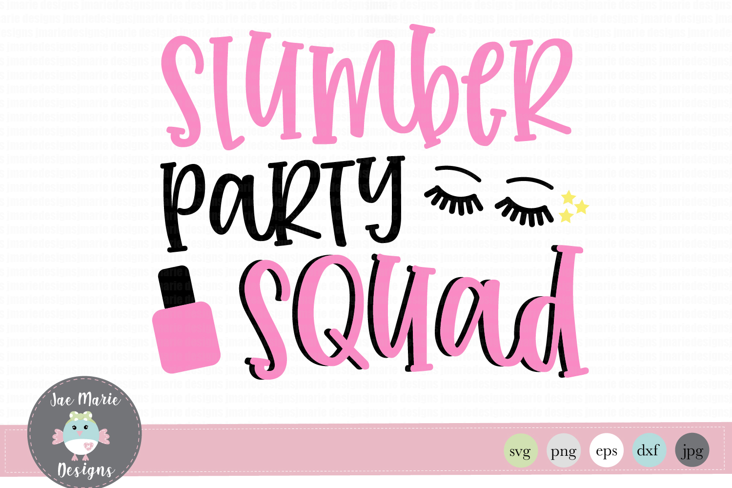 Download Slumber Party Squad SVG, Birthday party svg, girls birthday