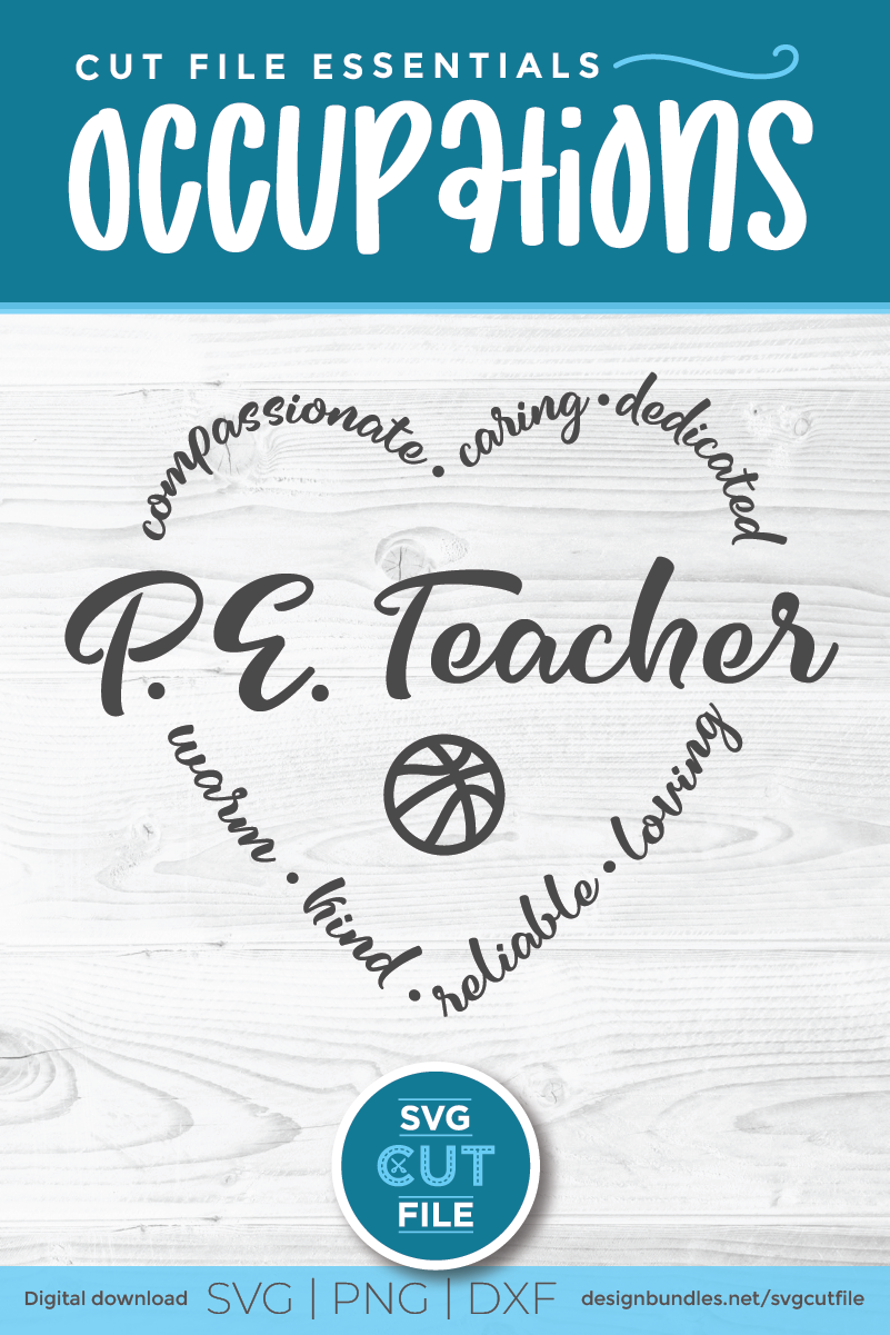 Download PE Teacher SVG - a coach or gym teacher appreciation SVG