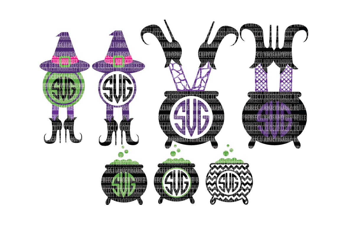 Download Witch SVG Files Witch Monogram Frame Scrapbooking Cricut ...