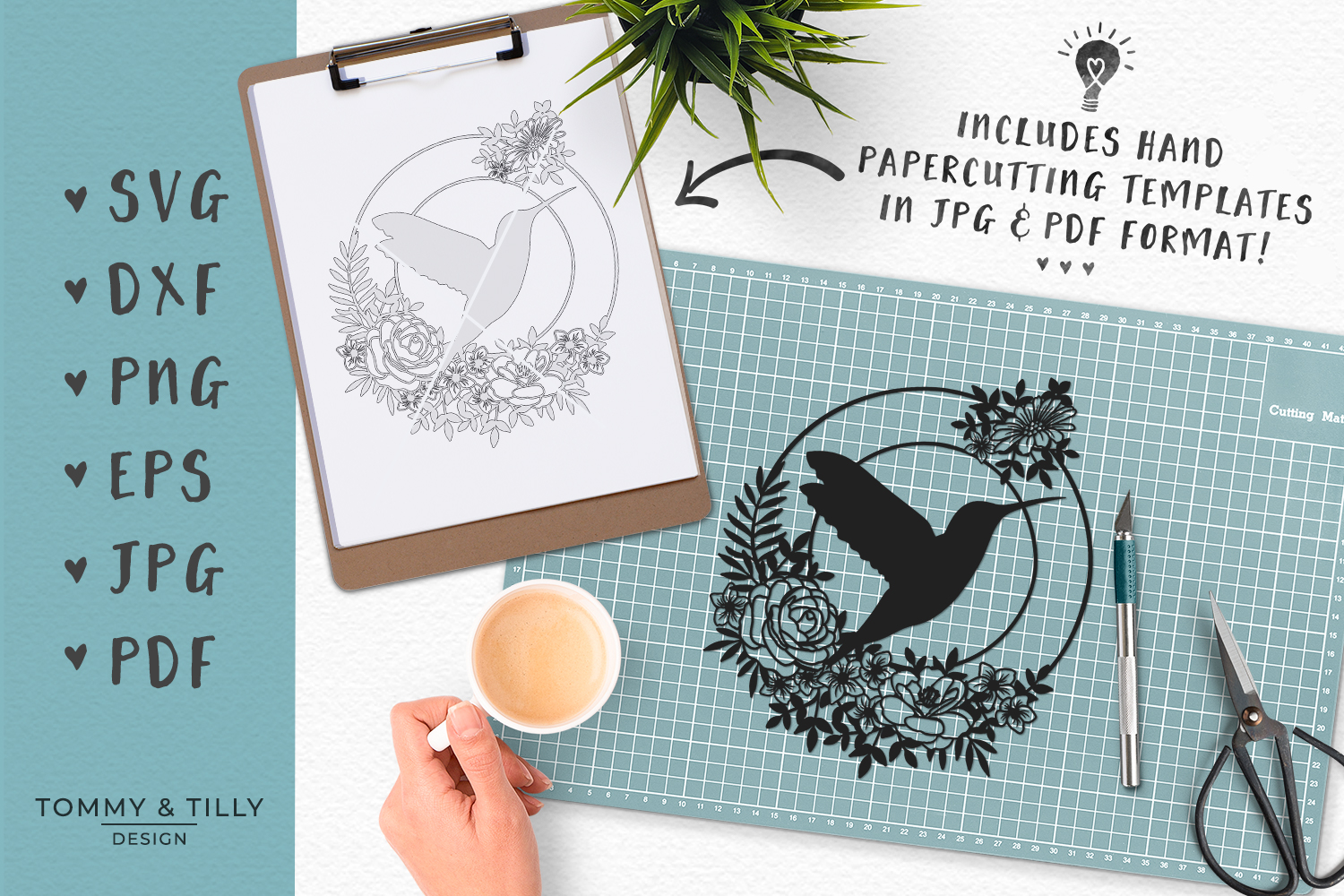 Download Hummingbird Flower Circle - SVG EPS DXF PNG PDF JPG Cut ...