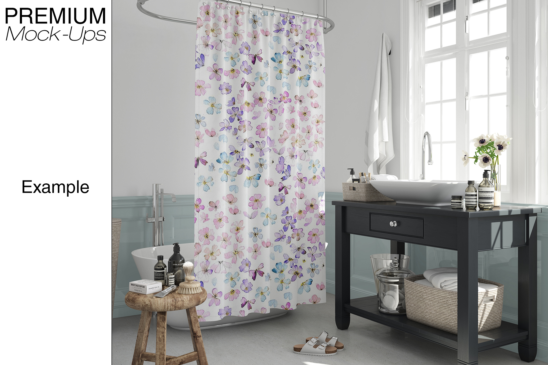 Download Bath Curtain Mockup Pack