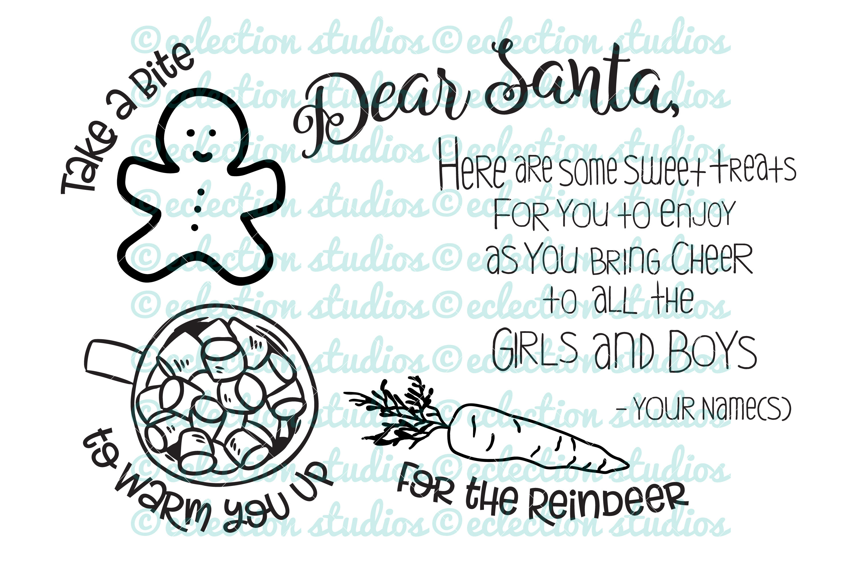 Dear Santa Cookies for Santa Tray SVG example image 4.
