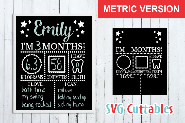 Download Baby Milestone Board |Cut File