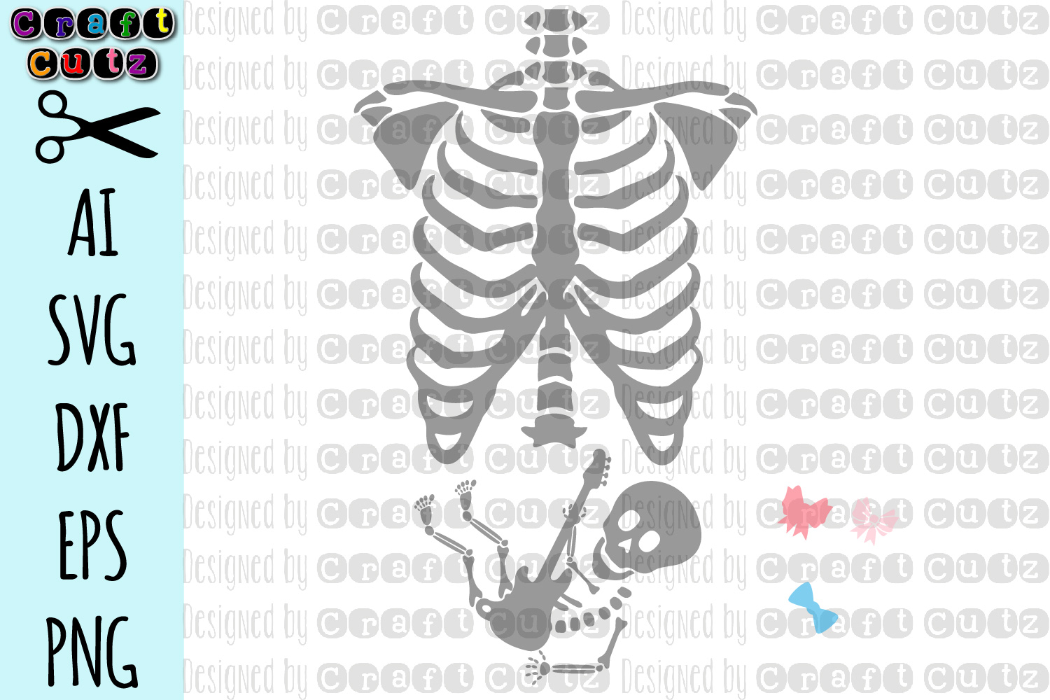 Download Xray Maternity Rock Star SVG, Baby Skeleton with Guitar ...