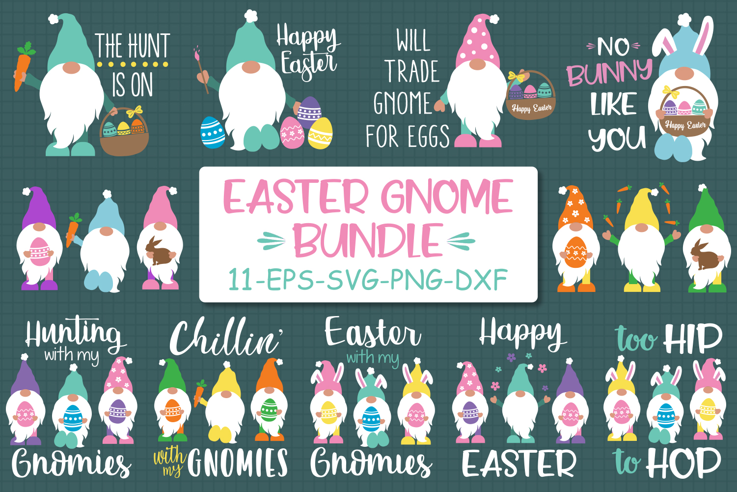 Download Easter Gnomes Bundle Svg