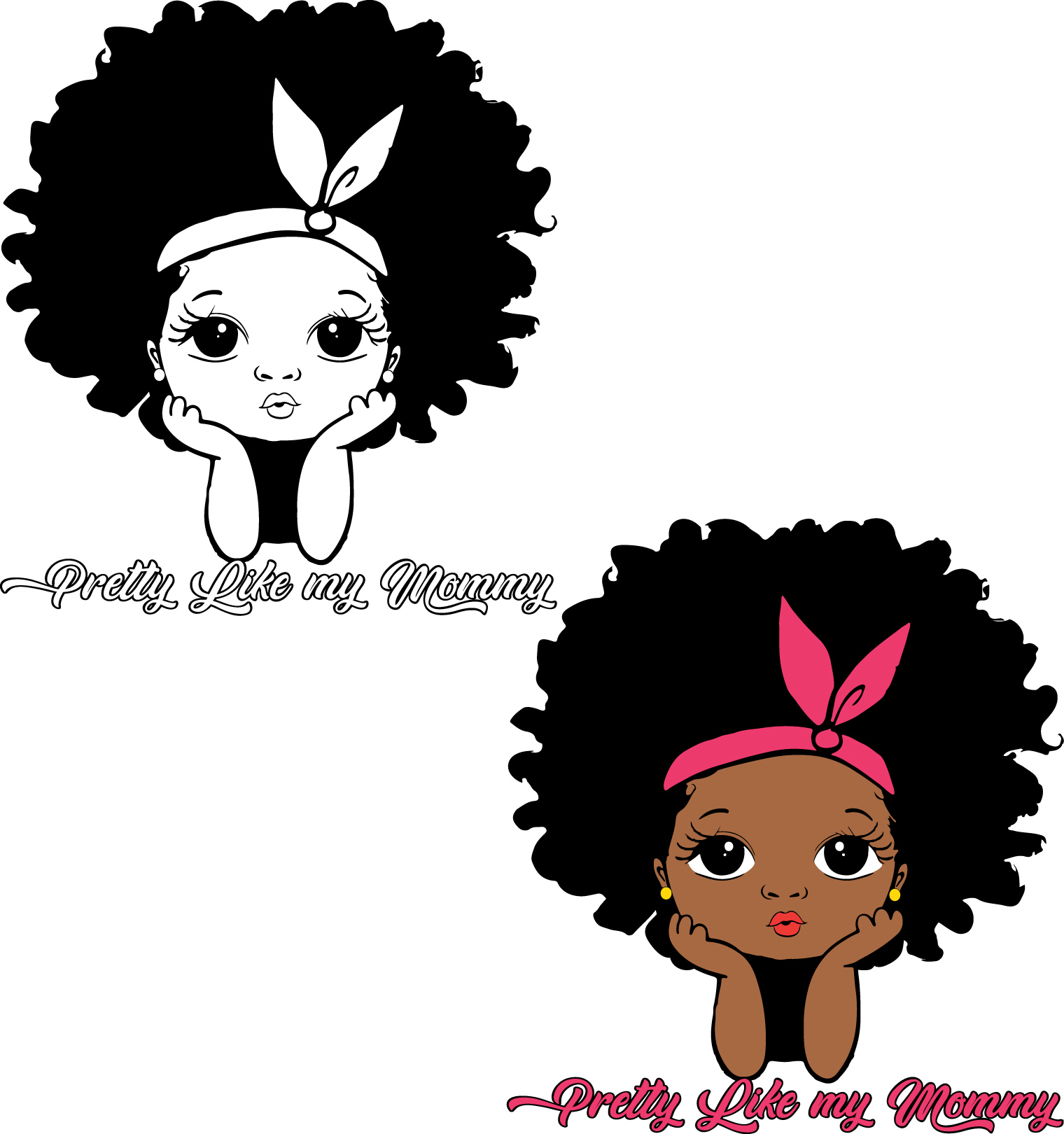 Download Pretty like my mommy svg, Cute black