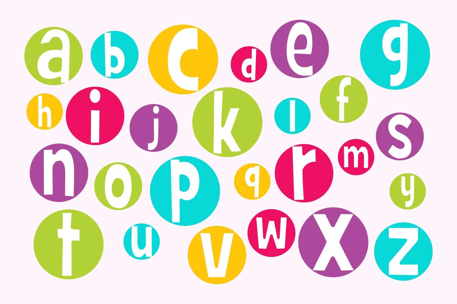 Crazy Bright Alphabet Clip Art (79367) | Illustrations | Design Bundles