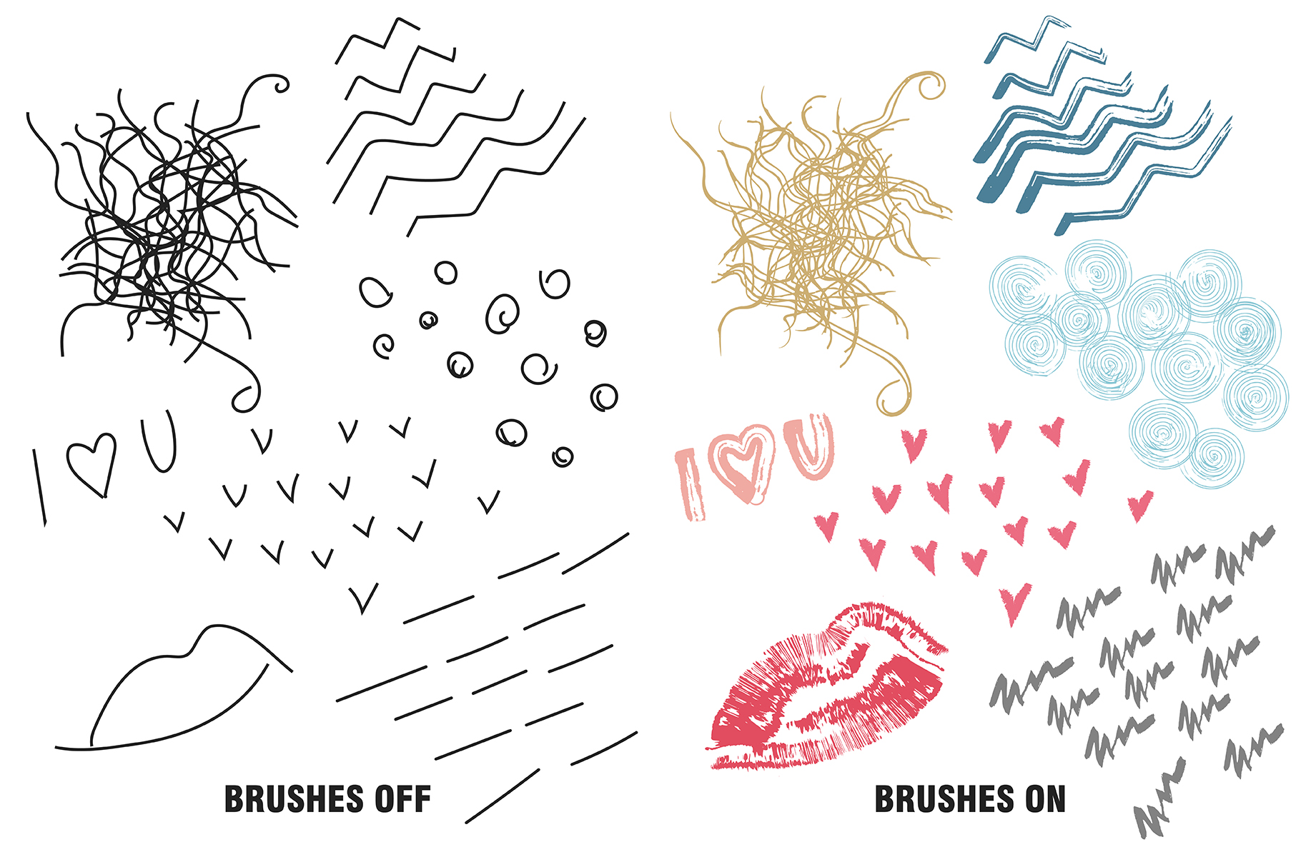 135 Vector Brushes for Illustrator (85986) Add ons Design Bundles