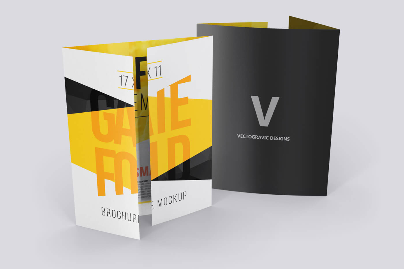 17x11 GATE FOLD BROCHURE MOCKUPS