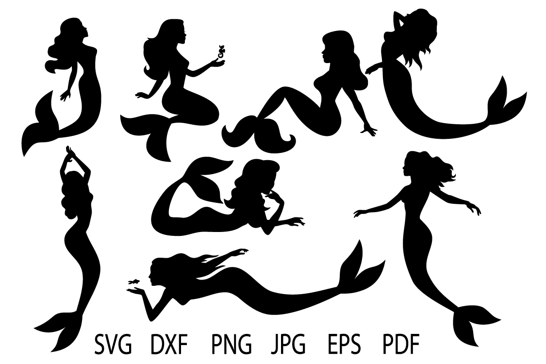 Free Free 342 Outline Mermaid Silhouette Svg SVG PNG EPS DXF File