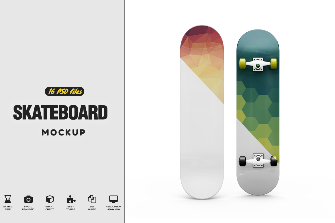 Download Skateboard Mockup (34734) | Mock Ups | Design Bundles