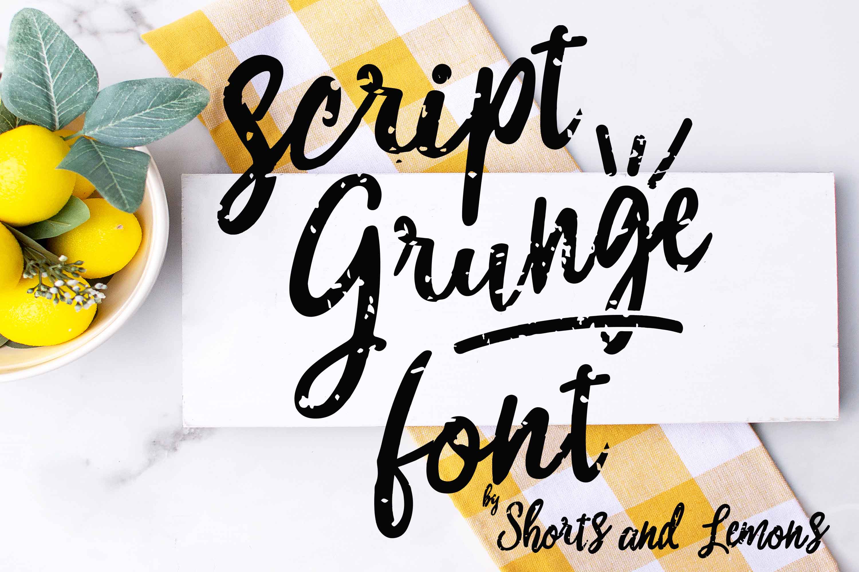 Download Script Grunge Font with SVG files and OTF (253974) | Other ...