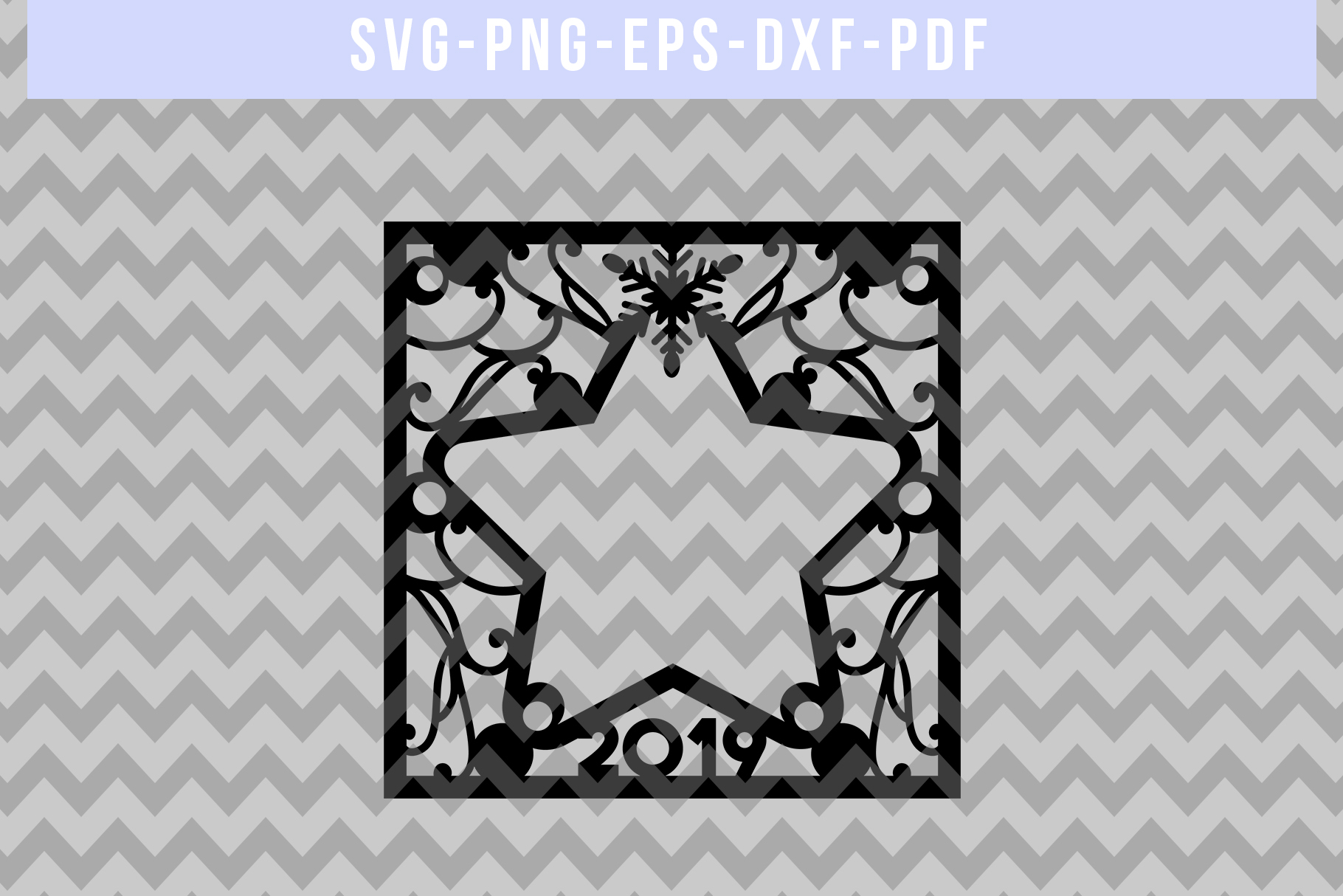 Download Photo Frame Winter 2019 Paper Cut Template, Christmas SVG
