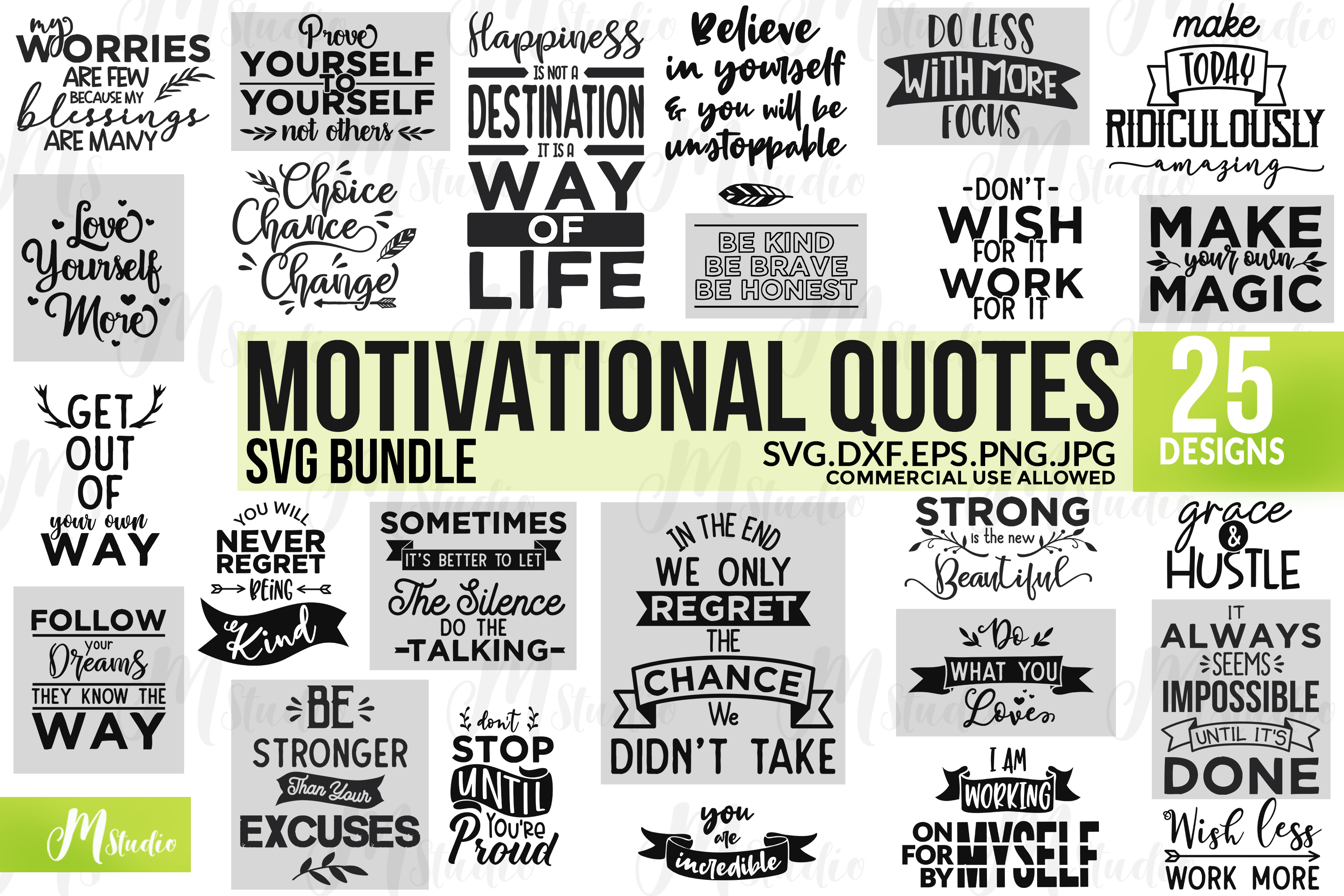 Download Motivational Quotes SVG BUNDLE.