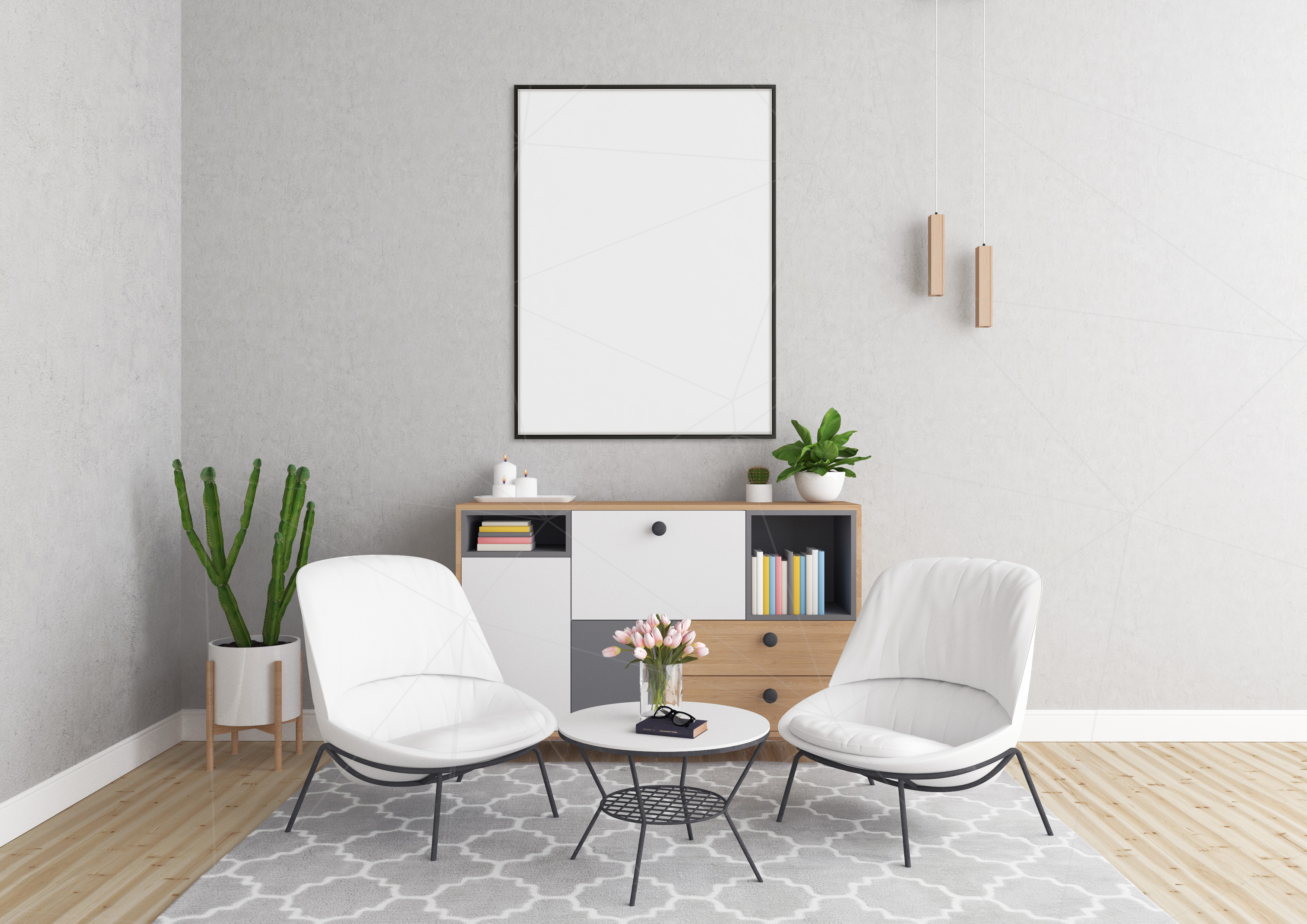 Download Interior mockup bundle - blank wall mock up (43329) | Mock ...