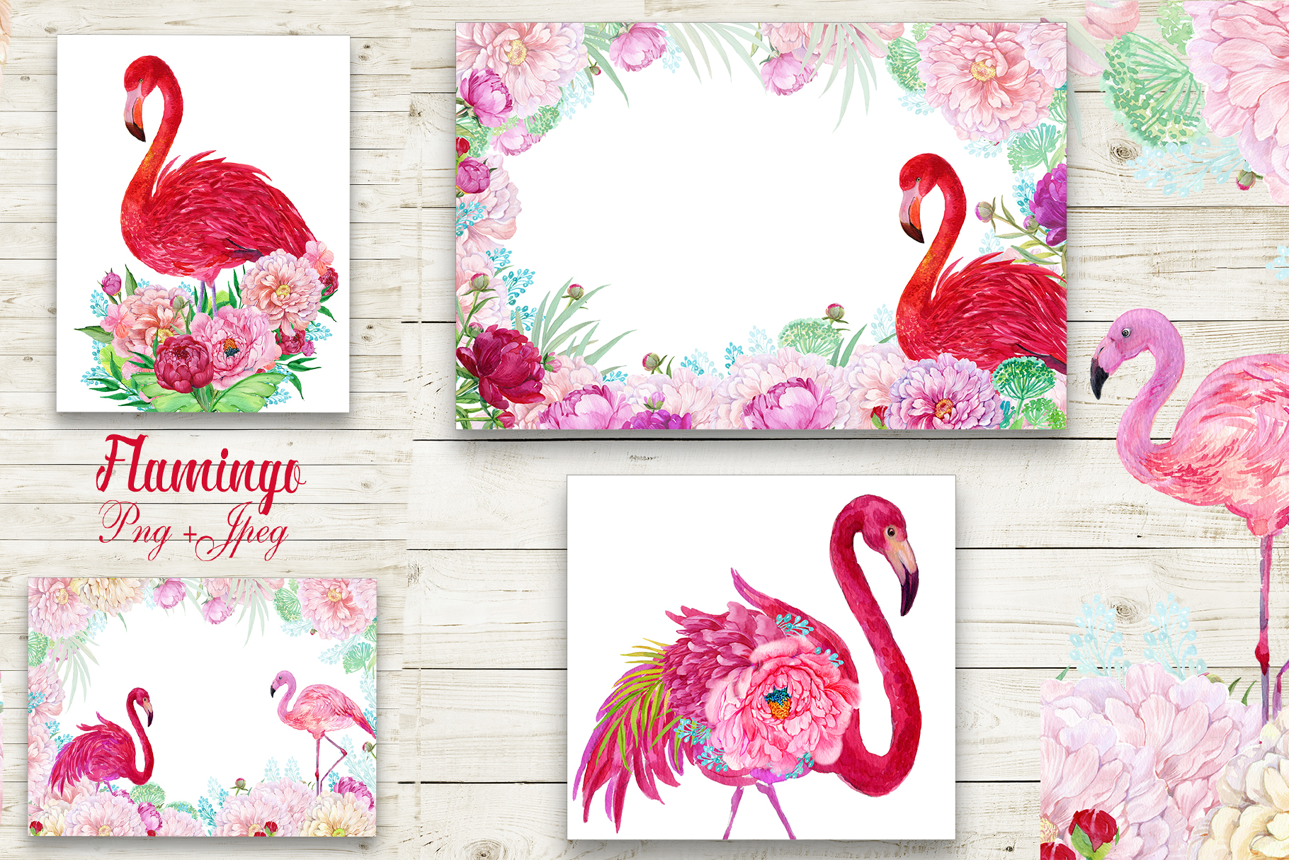 Download Flamingos and flowers backgrounds.Watercolor. Flowers ...