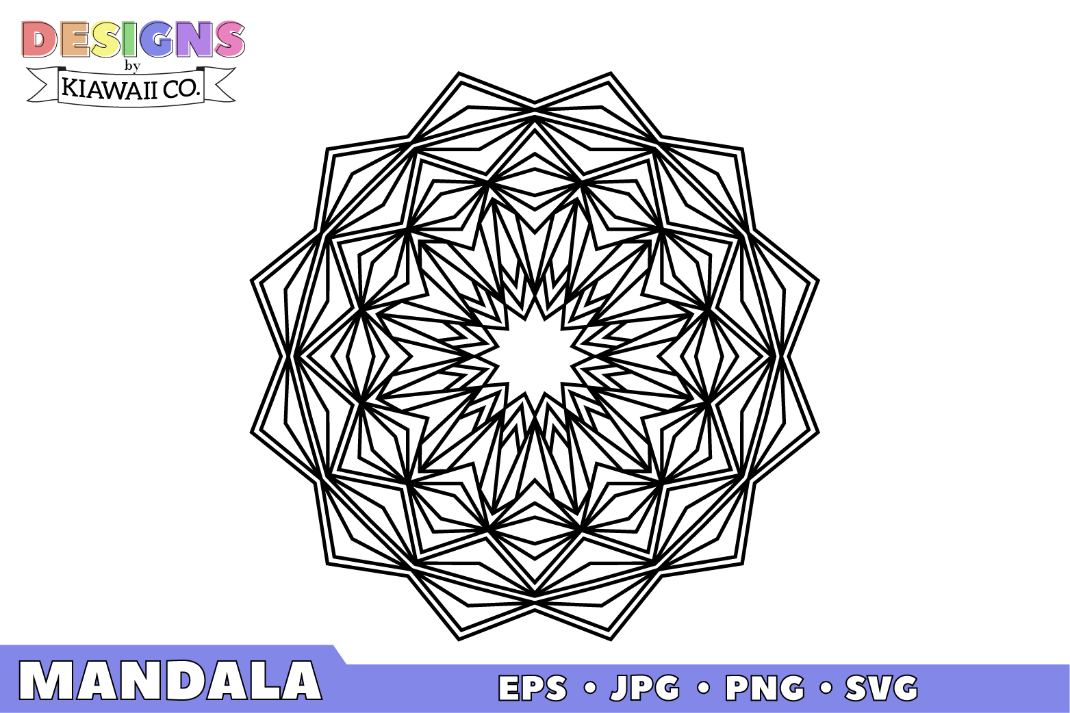 Download Geometric Star Mandala 3 EPS, JPG, PNG, SVG (304021 ...