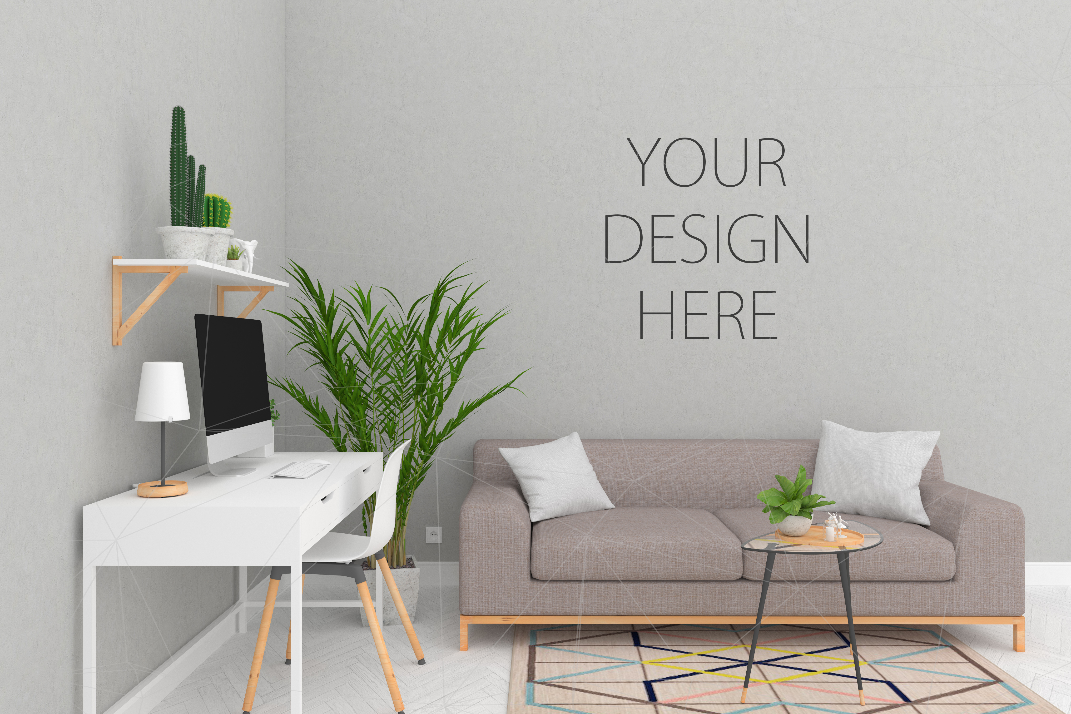 Download Interior mockup - blank wall mock up (36305) | Mock Ups | Design Bundles