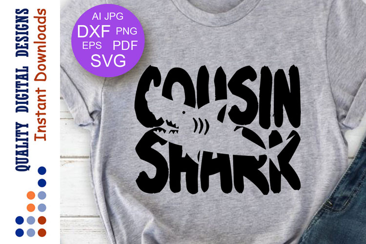 Download Cousin shark Svg files Family shirt svg design Cousin shirts