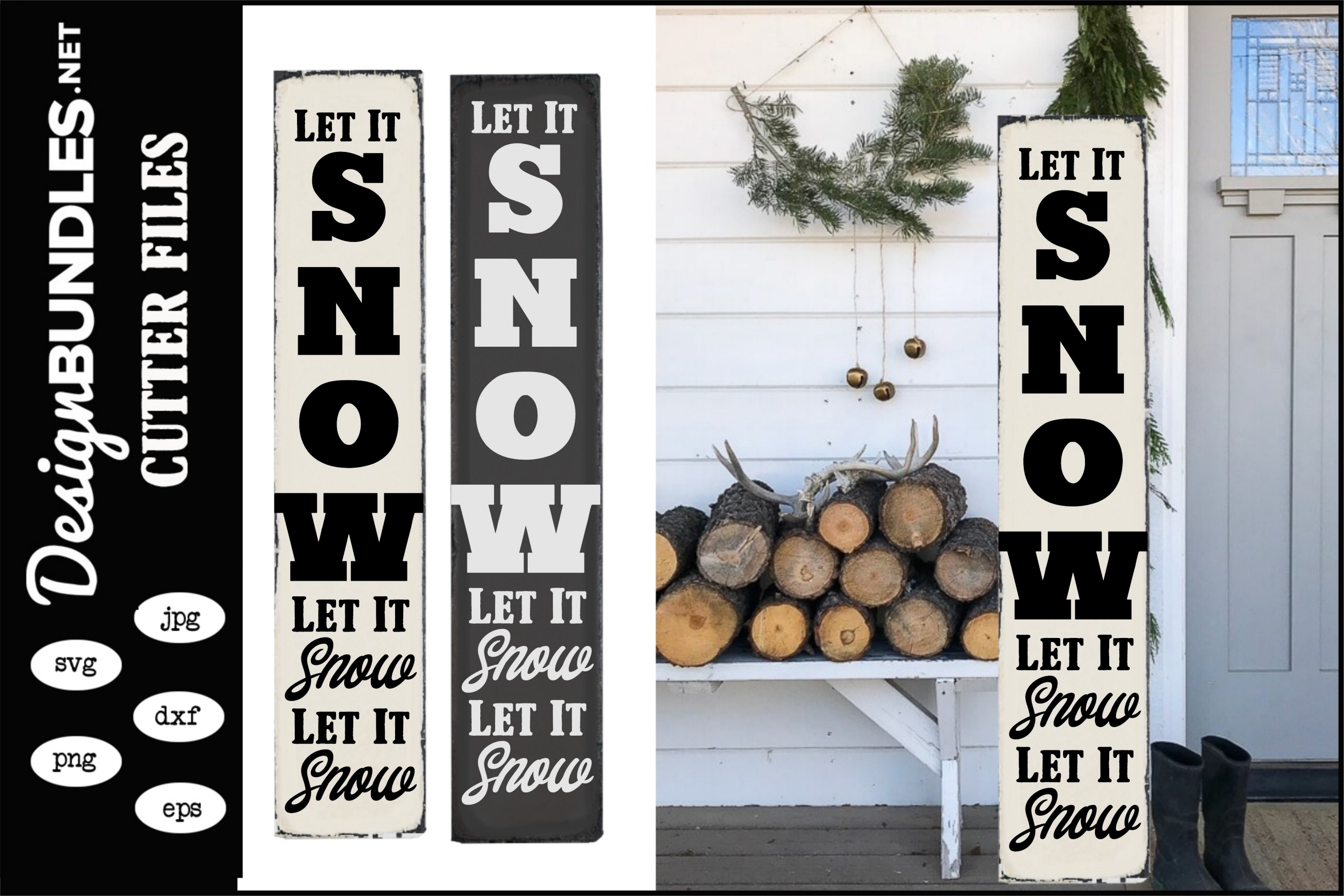 Let It Snow Vertical SVG