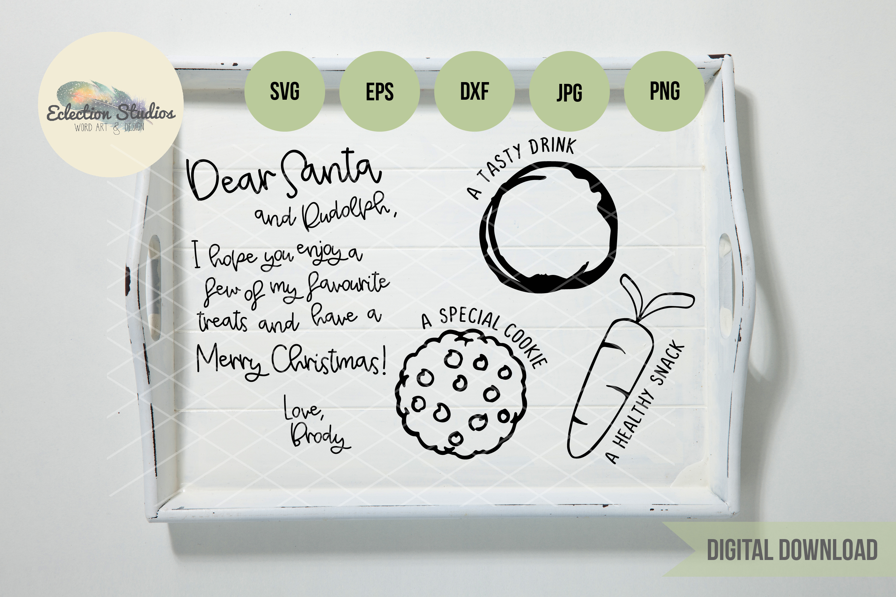 Download Canadian Spelling - Dear Santa Cookies for Santa Tray SVG