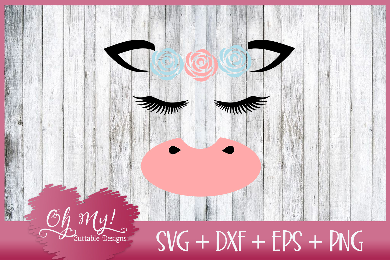 Download Cow Face- SVG DXF EPS PNG Cut File (310203) | SVGs ...