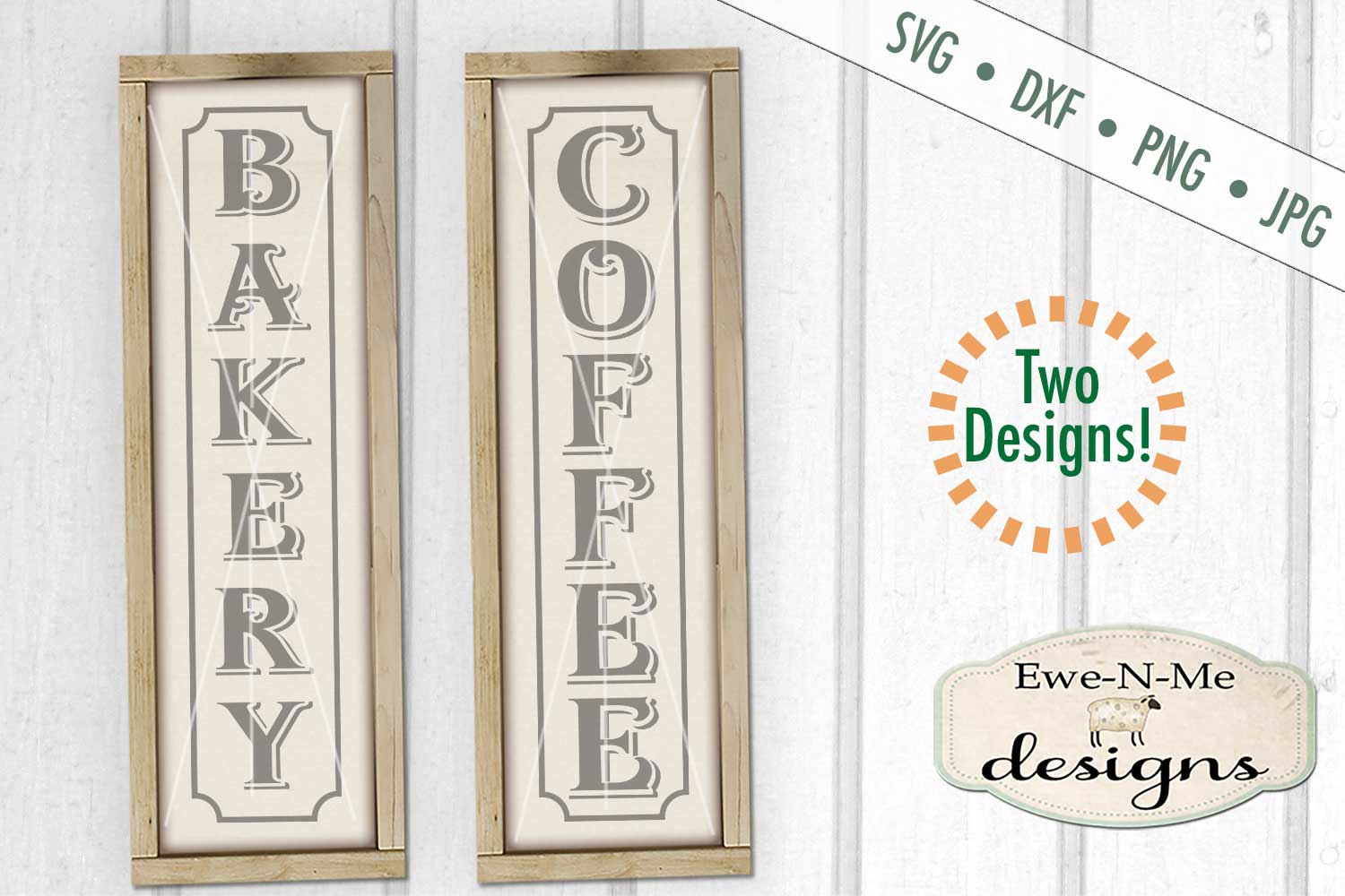 Download Bakery Coffee Vertical Porch Sign SVG DXF Files (237836) | Cut Files | Design Bundles