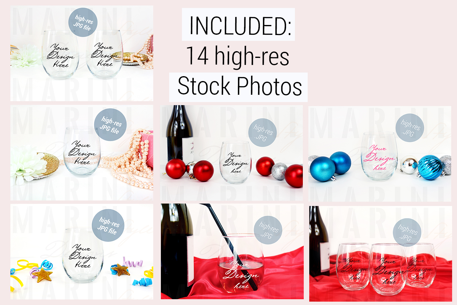 Download Wine glass mockup BUNDLE, Stemless Wine glass mockups, 902 (314989) | Mock Ups | Design Bundles