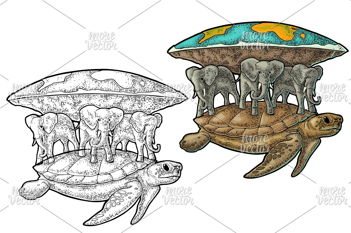 Земля на трех слонах и черепахе картинки