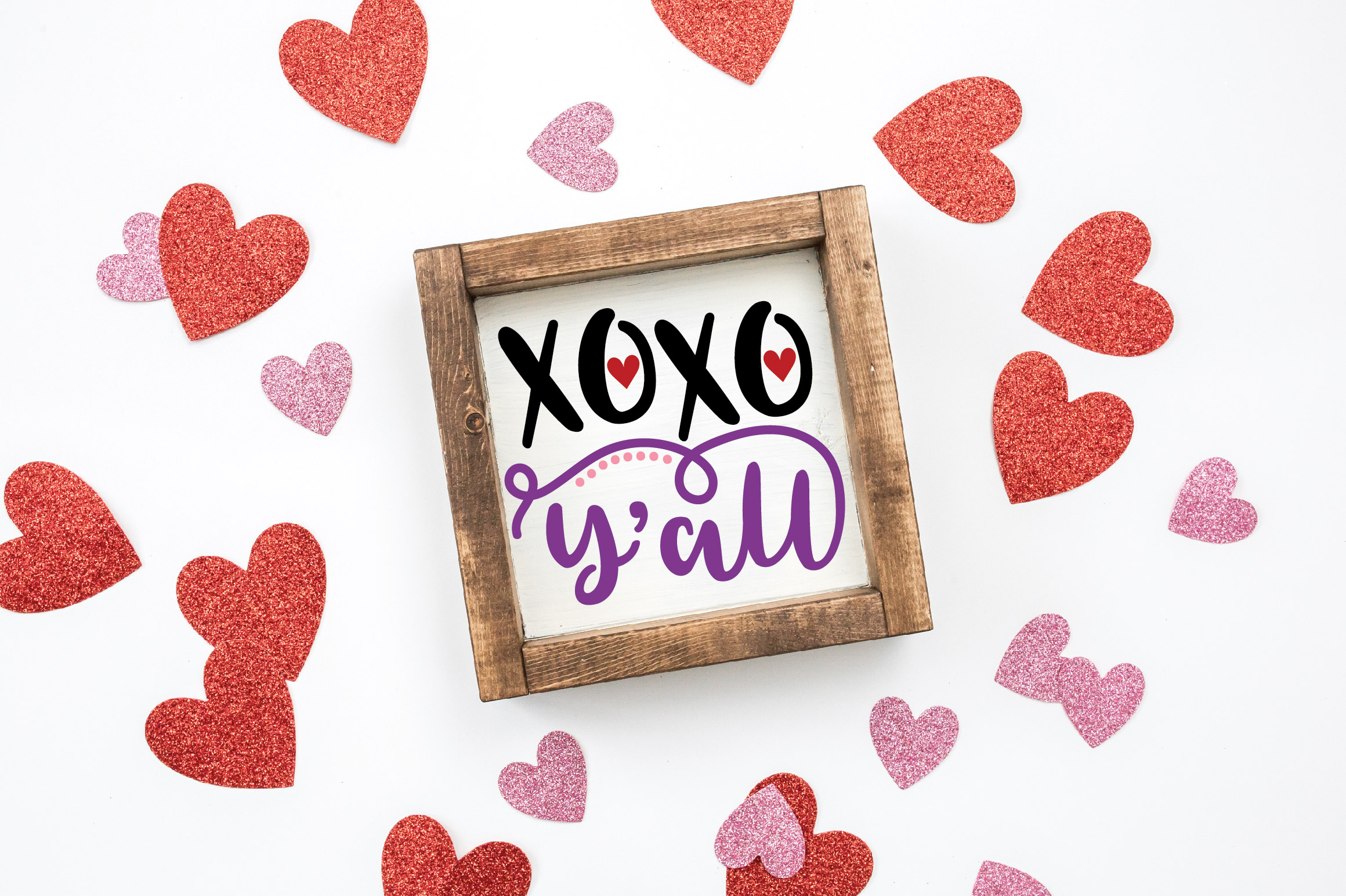 Download XOXO Y'all SVG Cut File - Valentine SVG EPS DXF PNG PDF AI