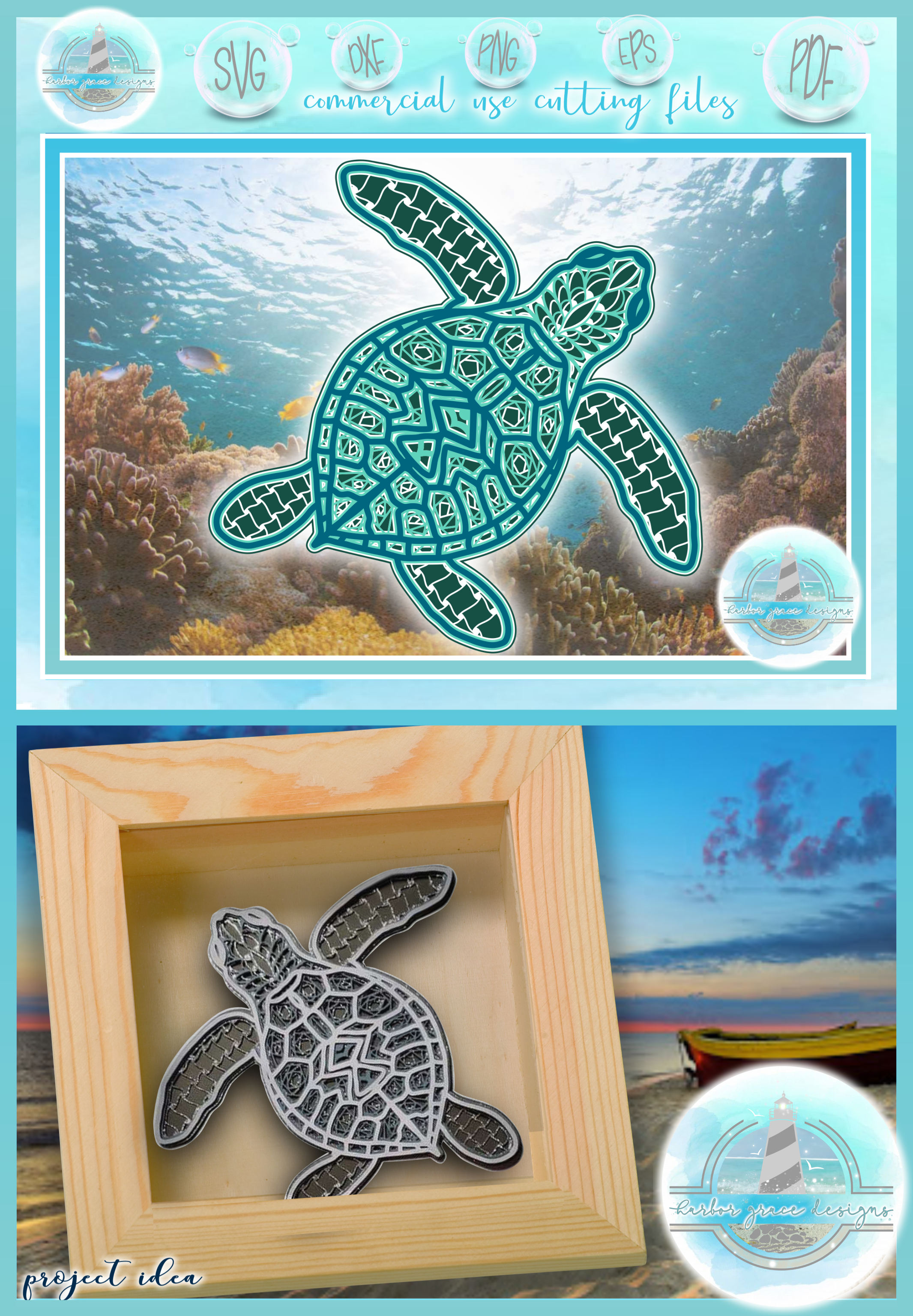 Free Free 252 Sea Turtle Free 3D Layered Mandala Svg SVG PNG EPS DXF File