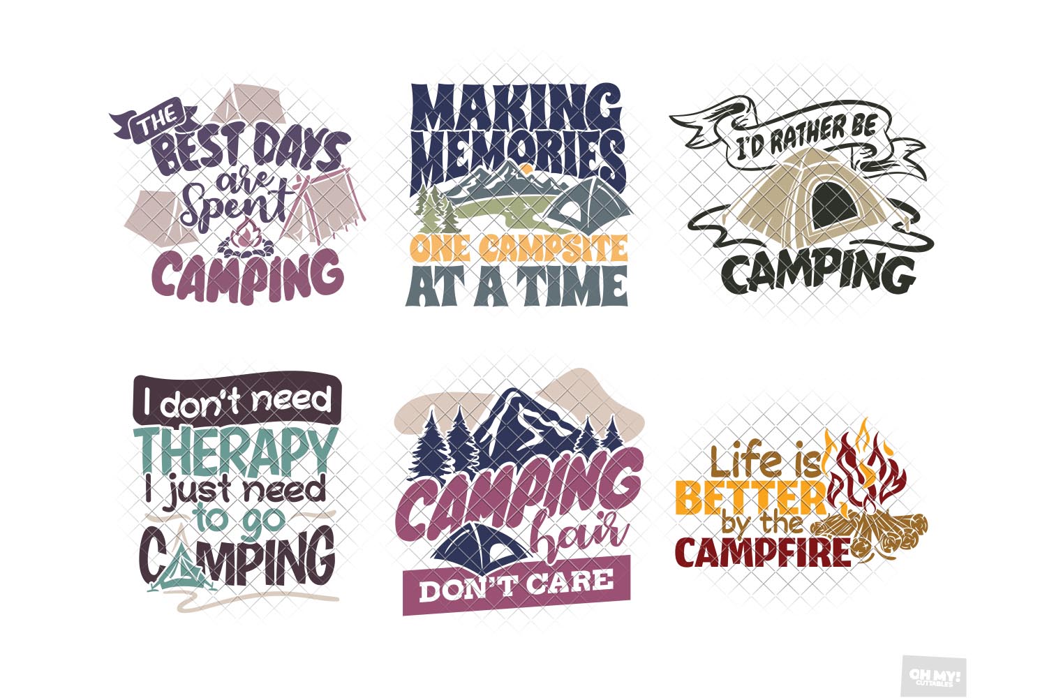 Camping Svg Designs Vol In Svg Dxf Png Eps Jpeg