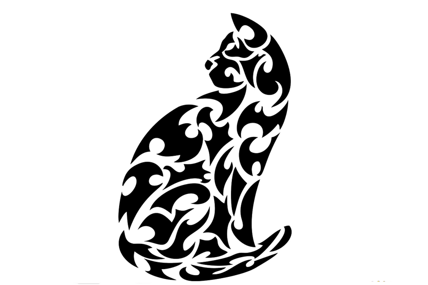 Download SVG and PNG cutting files, Cat, Mandala, Clipart