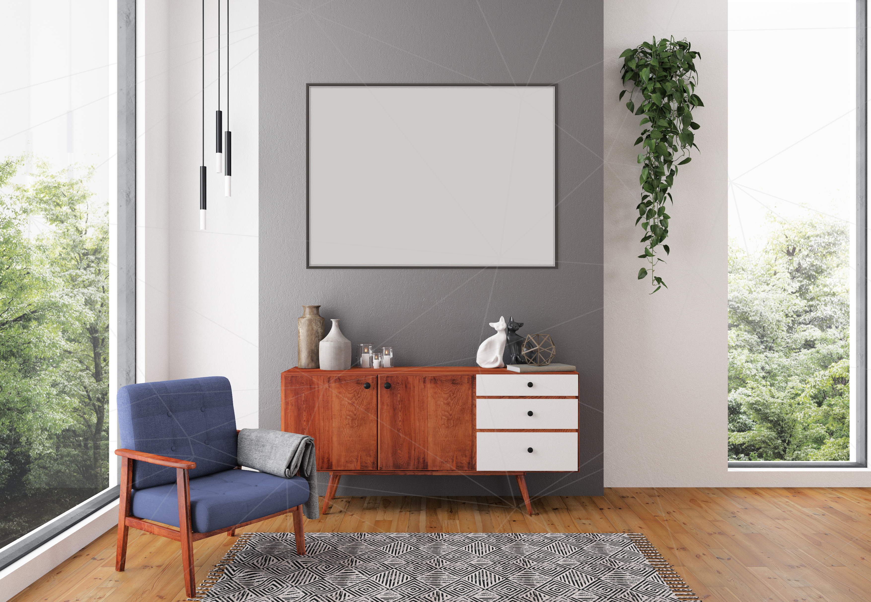 Download Interior mockup bundle - blank wall mock up (92365) | Mock Ups | Design Bundles