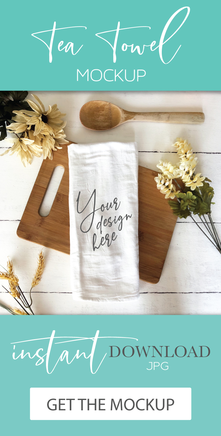 Tea Flour Sack Towel Mockup (301700) | Household | Design Bundles