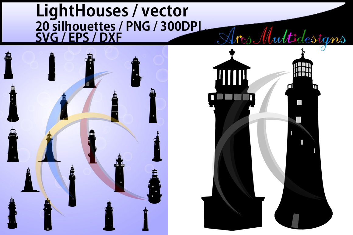 Download LightHouses silhouette SVG / EPS / PNG / DXf / LightHouse / LightHouses clipart / LightHouses ...